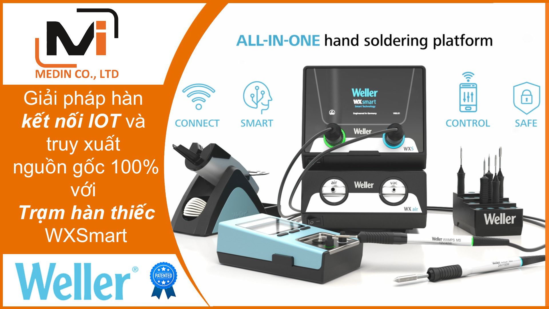 Giải pháp hàn kết nối IOT và truy xuất nguồn gốc 100% với Trạm hàn thiếc WXSmart