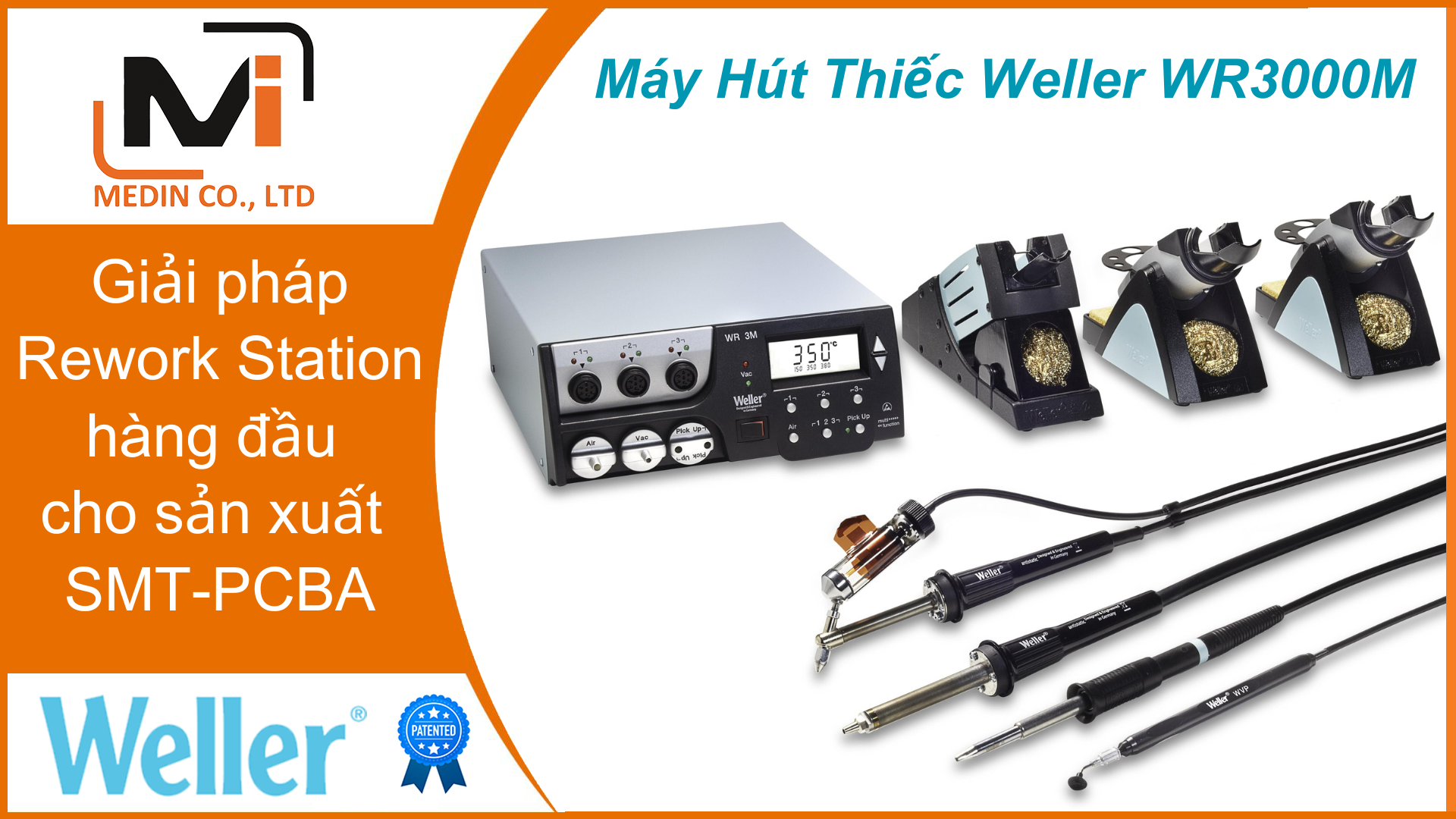 Máy Hút Thiếc Weller WR3000M - Rework Station Chuyên Nghiệp